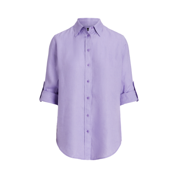 Wild Lavender Linen Shirt Lauren 2