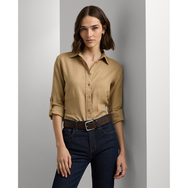 Tan dress shirt womens on sale