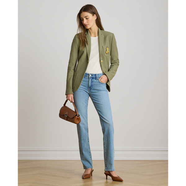 Jacquardblazer mit Bouillonstickerei Lauren in Helle Agave 4