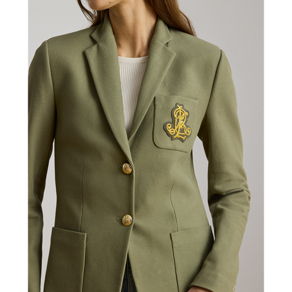 Jacquardblazer mit Bouillonstickerei Lauren in Helle Agave 6