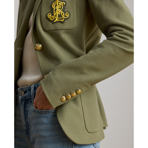 Jacquardblazer mit Bouillonstickerei Lauren in Helle Agave 7