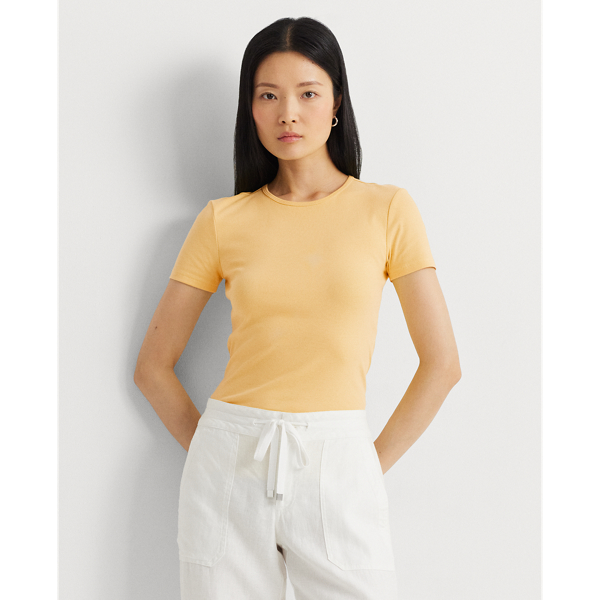 Primrose Yellow Stretch Cotton Tee Lauren 1