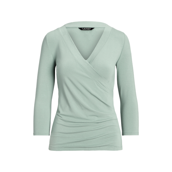 Jersey top met overslag Lauren in 1