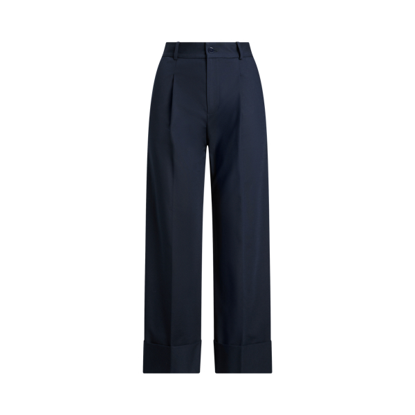 Double-Faced Cotton Ankle Trouser
