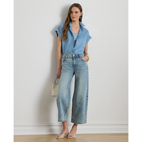 Женские рубашки Ralph Lauren Relaxed Fit Linen Short-Sleeve Shirt