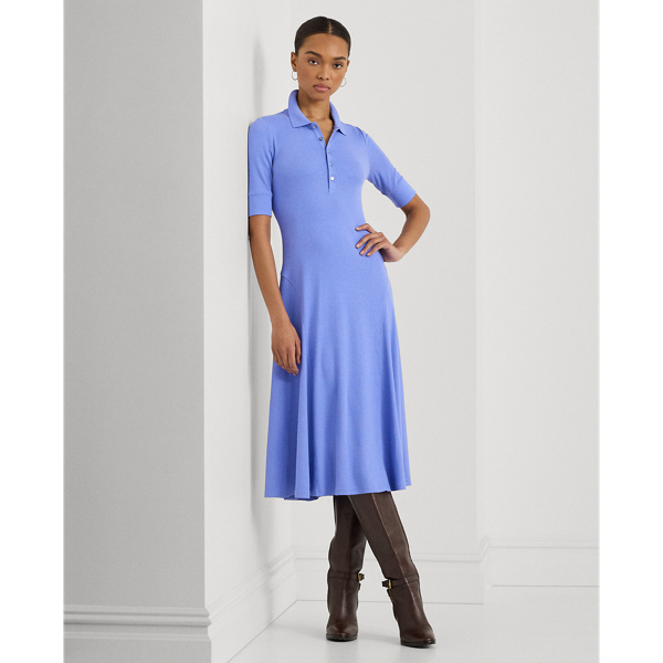 Cotton-Blend Polo Dress