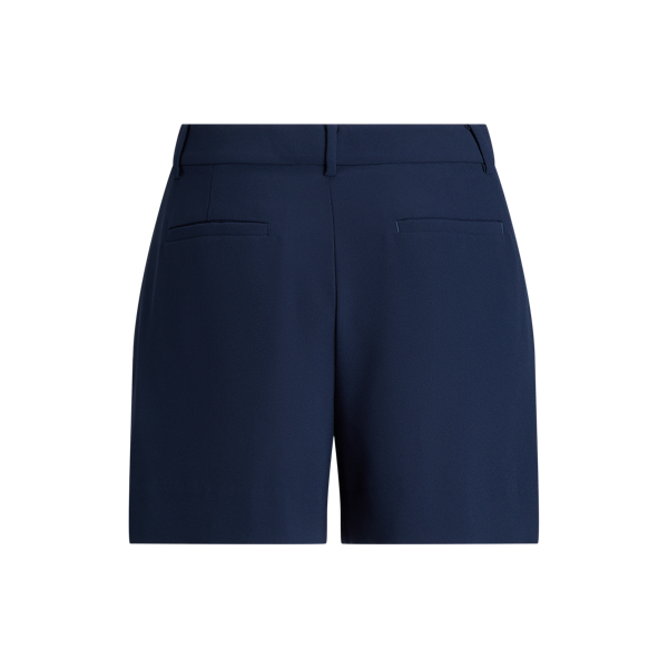 Refined Navy Pleated Georgette Short Lauren 4