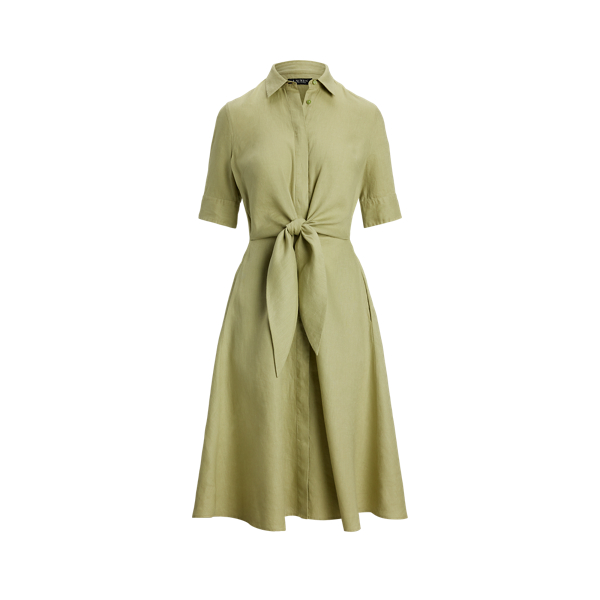 【Lauren Ralph Lauren】Belted ette Pintucked Dress Floral Belted Georgette Pintucked Dress