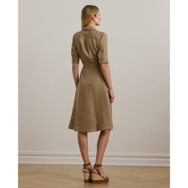 【RALPH LAUREN】Tie Front リネン シャツ ドレス Ralph Lauren Linen Tie Front Shirt Dress - 100% Exclusive