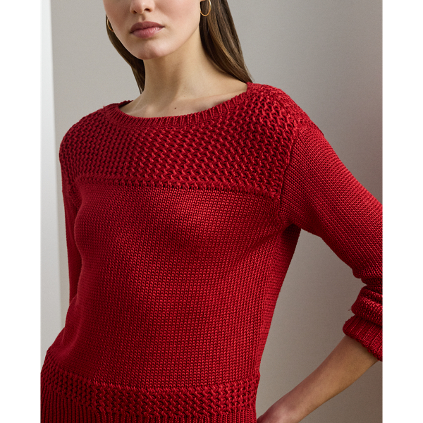 ローレン ラルフローレン LAUREN Ralph Lauren Cotton-Blend Boatneck Sweater レディース Sweate Cable-Knit Cotton-Blend Boatneck Jumper for Women | Ralph