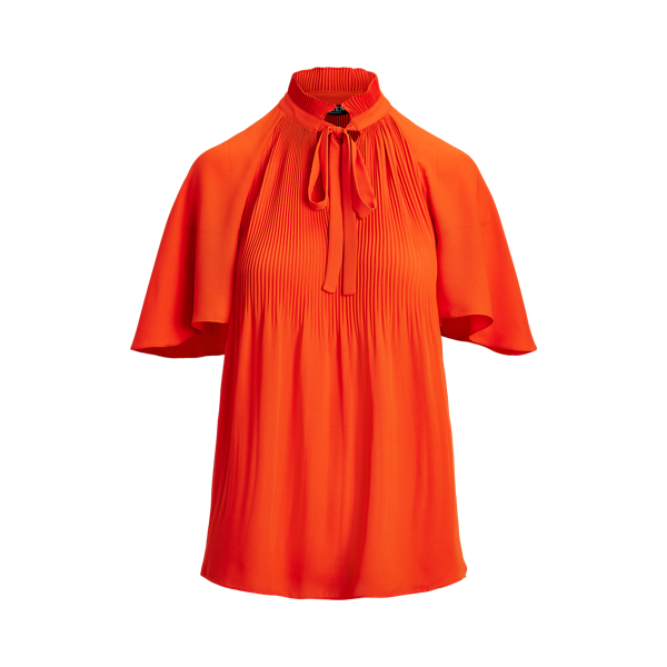 Chemisier pliss&eacute; en georgette