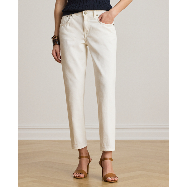 Jean fusel&eacute; d&eacute;contract&eacute; Lauren en D&eacute;lav&eacute; blanc 4