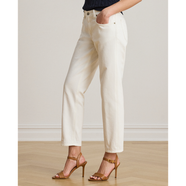 Jean fusel&eacute; d&eacute;contract&eacute; Lauren en D&eacute;lav&eacute; blanc 5