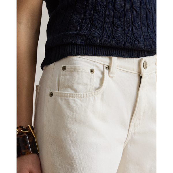 Jean fusel&eacute; d&eacute;contract&eacute; Lauren en D&eacute;lav&eacute; blanc 7