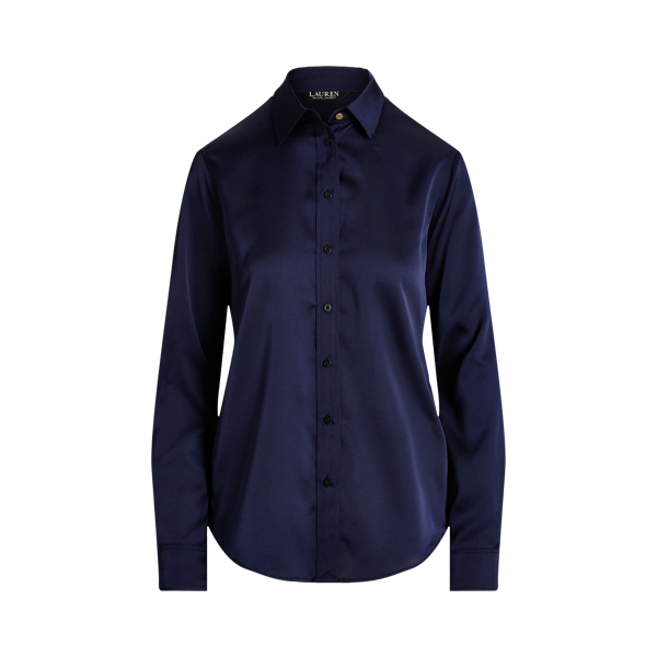 Classic Fit Satin Charmeuse Shirt