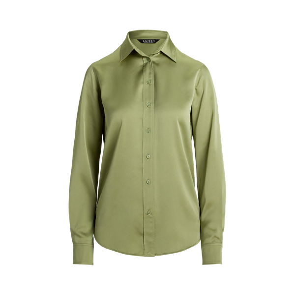 Chemise classique en charmeuse de satin