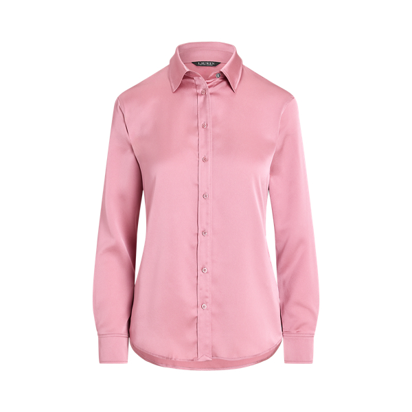 Classic Fit Satin Charmeuse Shirt