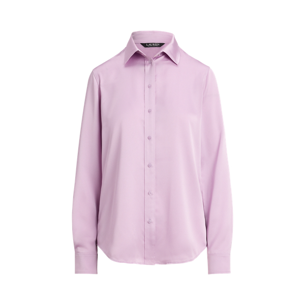 ラルフ・ローレン Lauren Ralph Lauren Petite Satin Charmeuse Shirt レディース シャツ トップス Ma Satin Charmeuse Shirt | Ralph Lauren