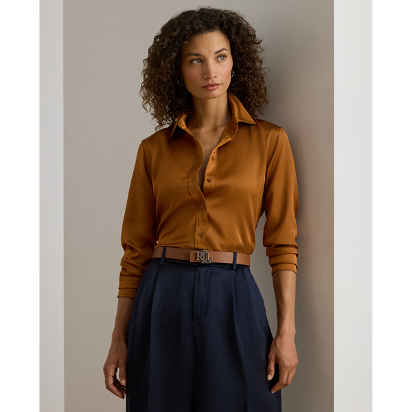 Classic-Fit Hemd aus Satin-Charmeuse