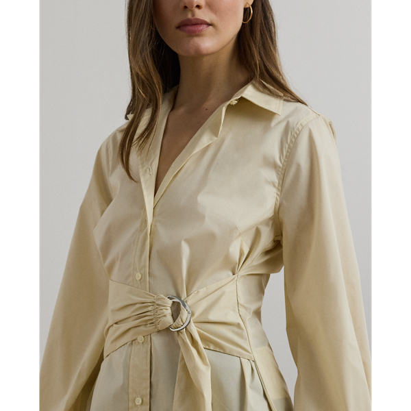 売れ筋商品|||ラルフローレン シャツ レディース トップス Tie Front Cotton Blend Shirt - Button-down blouse - ivory beige Tie-Front Cotton-Blend Shirt for Women | Ralph Lauren® TN