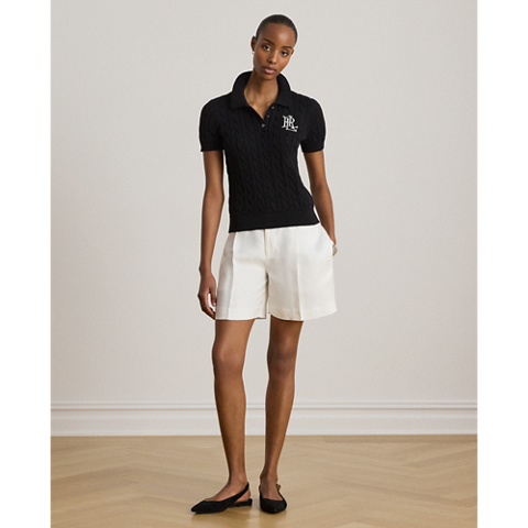 Детский свитер Ralph Lauren Cable-Knit Cotton Polo, цвет: Чёрный