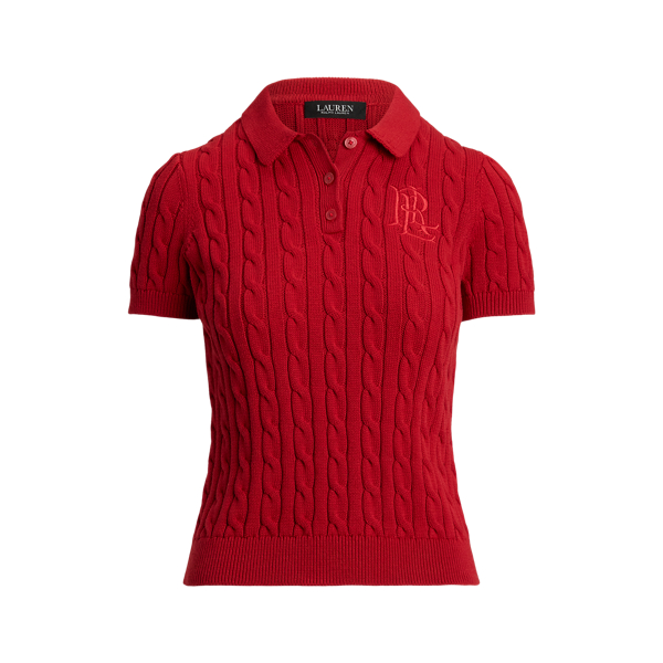 LAUREN RALPH LAUREN リブ編みセット Lサイズ レッド トップス