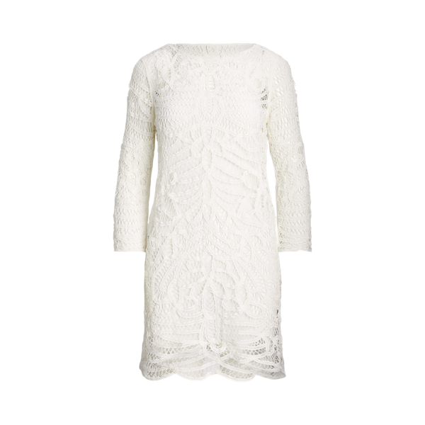 Robe fourreau en dentelle Battenberg