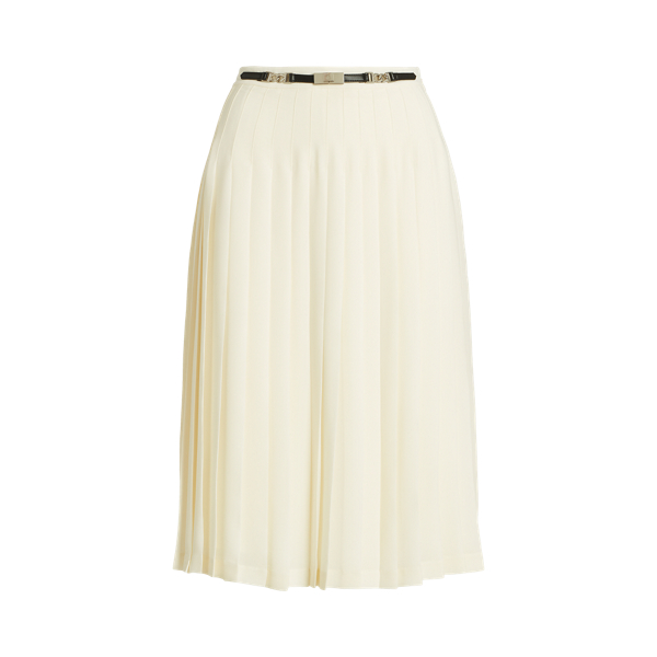 Jupe ceintur&eacute;e en georgette pliss&eacute;e Lauren en 1