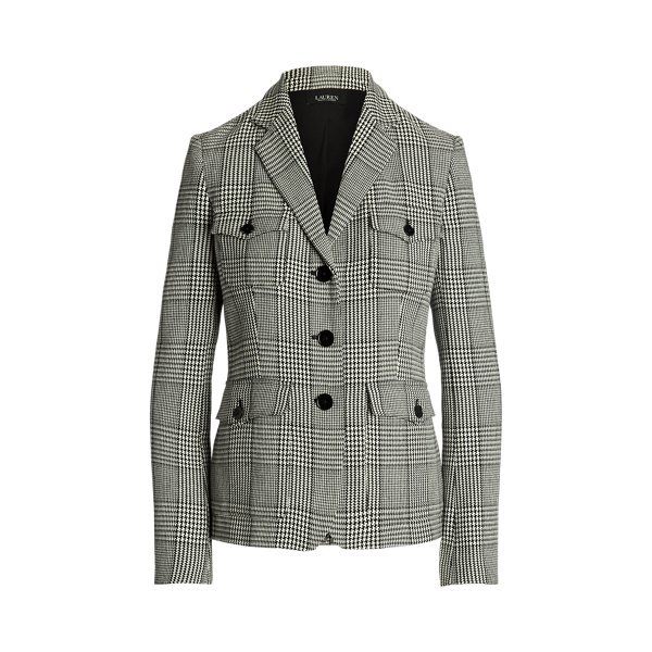 Glen Plaid Tweed Blazer Lauren 1