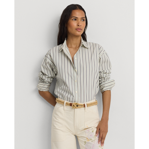 Striped Cotton Broadcloth Shirt