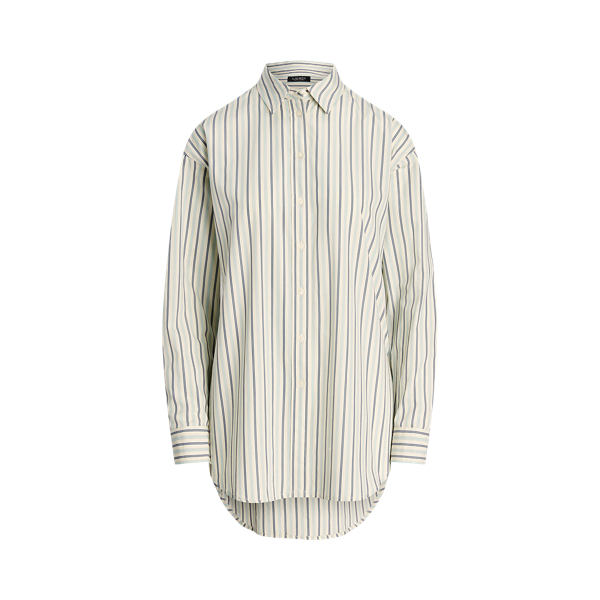 Camicia in popeline di cotone a righe