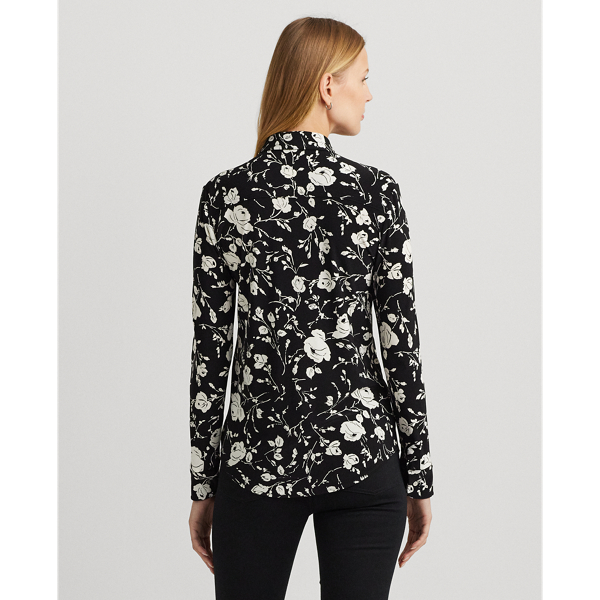 Slim Fit Floral Stretch Jersey Shirt