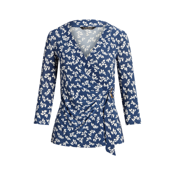 Haut &agrave; motif fleuri en jersey stretch