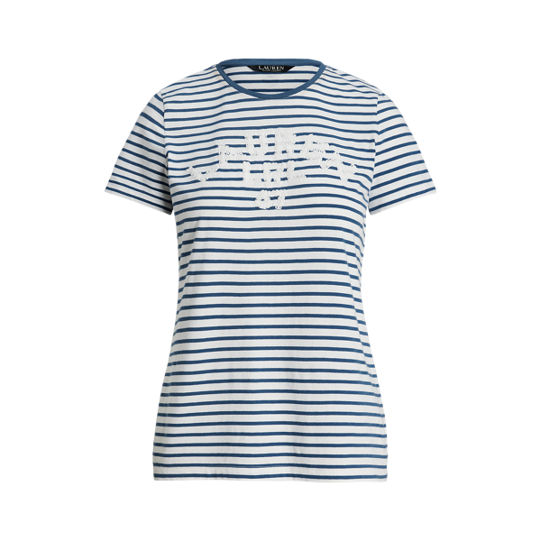 Camiseta de punto de algod&oacute;n y logotipo
