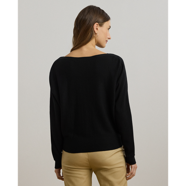 ラルフ・ローレン Lauren Ralph Lauren Cotton-Blend Dolman-Sleeve Sweater レディース Sweat Cotton-Blend Dolman-Sleeve Sweater