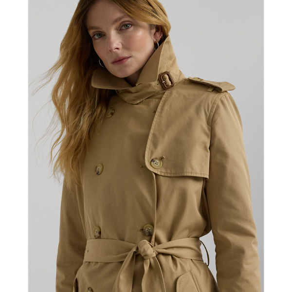 Lauren ralph lauren belted hooded trench coat clearance