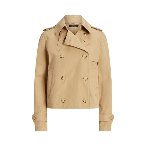 Short Double Breasted Twill Trench Coat for Women Ralph Lauren UK