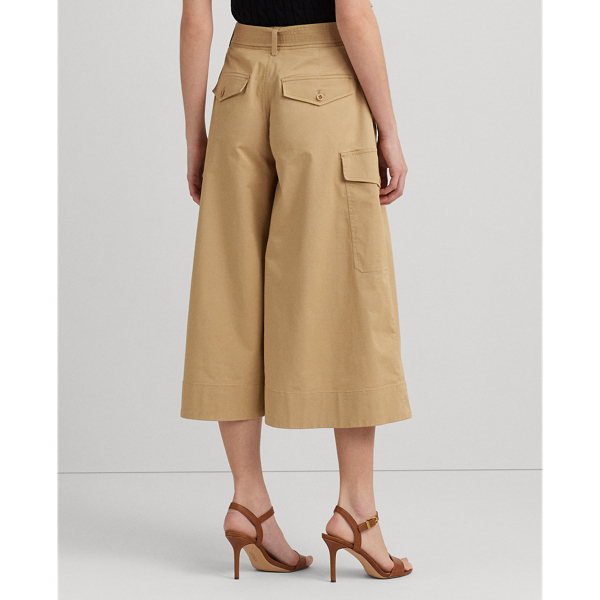 Birch Tan Belted Micro-Sanded Twill Cropped Pant Lauren 5