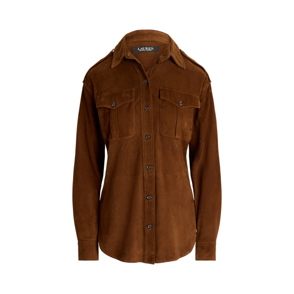 Ralph lauren suede shirt hotsell