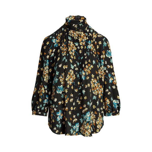 Camicia a fiori con maniche blouson Lauren in 1