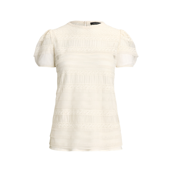 Puff sleeve lace blouse hotsell