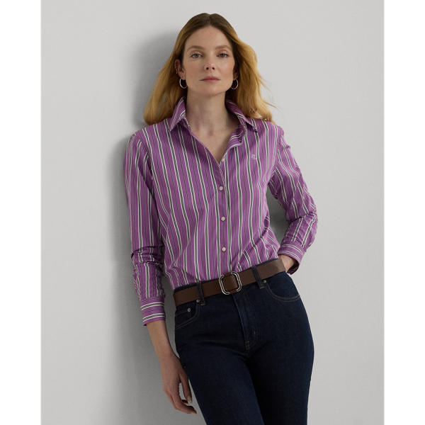 Classic Fit Striped Broadcloth Shirt