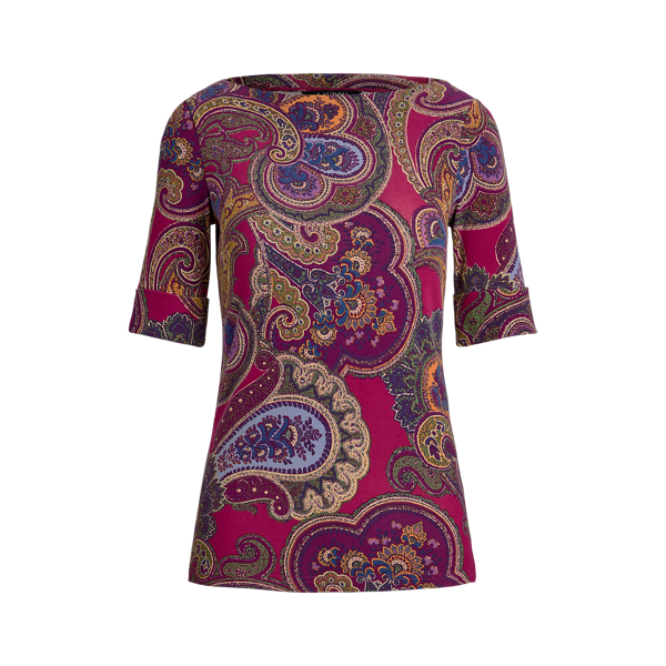 Camiseta de algod&oacute;n con cuello barco Lauren en 1