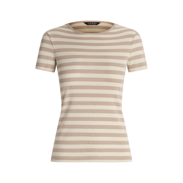 T-shirt de gola redonda com riscas