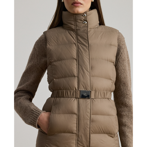 最終値下げ‼︎Ralph Lauren キルティングダウンベスト ベージュ ラルフローレンダウンベストL - メルカリ