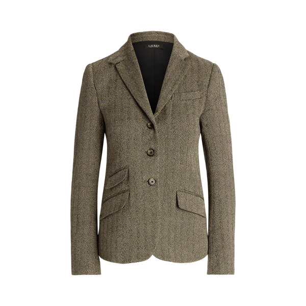 Ralph lauren herringbone blazer womens hotsell