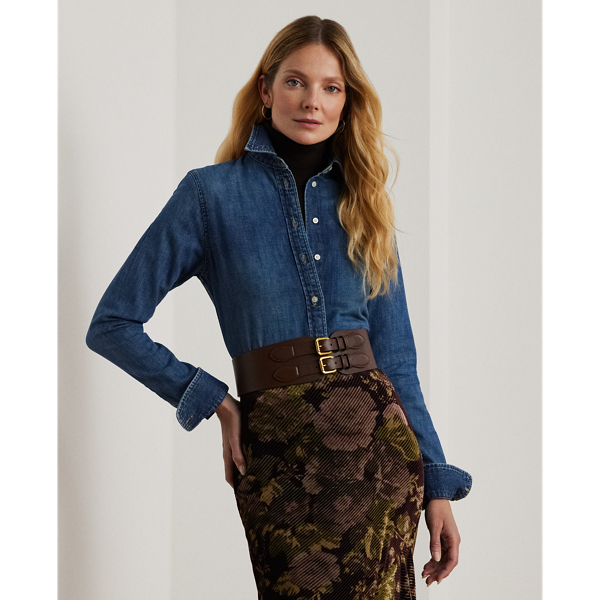 Harvest Wash Classic Fit Denim Shirt Lauren 1