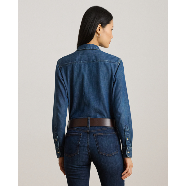 ラルフ・ローレン Lauren Ralph Lauren Plus Size クラシック Fit デニム Shirt レディース シャツ トップス H オーバーサイズ フィット デニム シャツ（シャツ/ブラウス