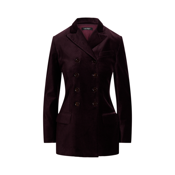Ralph lauren velvet blazer womens store