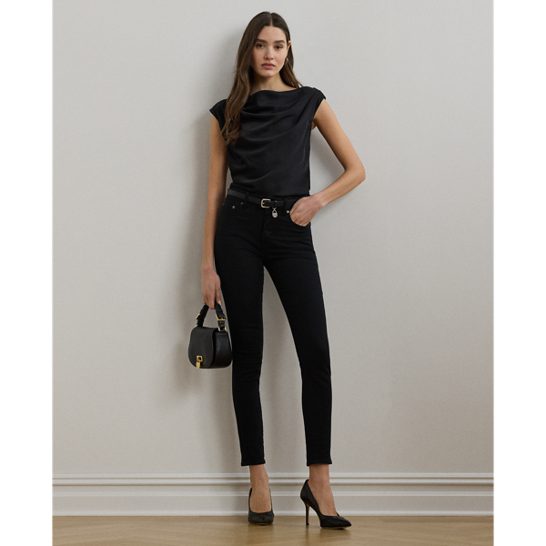 売れ筋商品|||ラルフローレン シャツ レディース トップス SATIN CHARMEUSE OFF THE SHOULDER BLOUSE - Blouse - black Satin Charmeuse Off-the-Shoulder Blouse